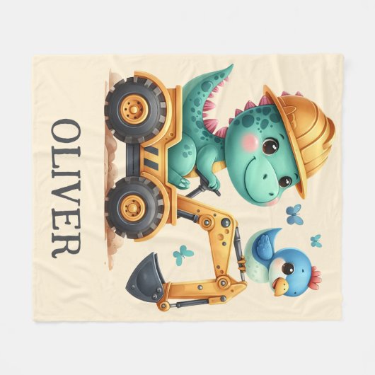 車を運転する可愛いトレックス建築 フリースブランケット (正面(横))