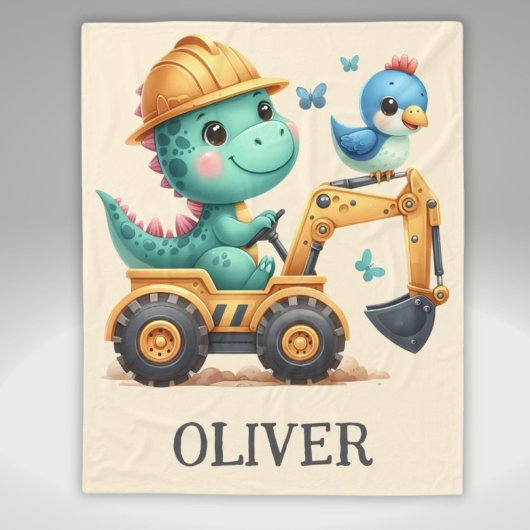 車を運転する可愛いトレックス建築 フリースブランケット