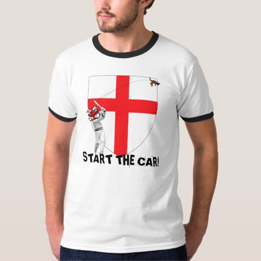 車を開始England Ashes 2009 Tシャツ (正面)
