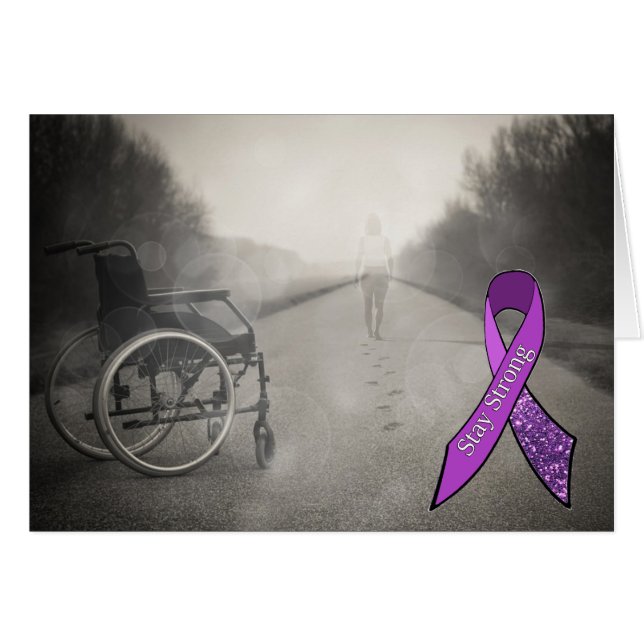 車イス与えカードから出る「Never Up」 (正面横)