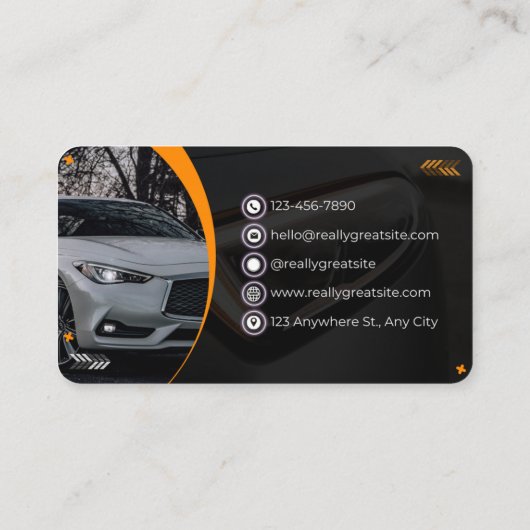 車エレガントレンタル 名刺 (裏面)