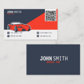 車エレガントレンタル |青い赤 名刺 (正面/裏面)