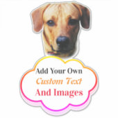 車カスタム用のビニールデカール犬シール シール (正面)