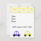 車カッコいいの誕生日招待状 招待状 (裏面)