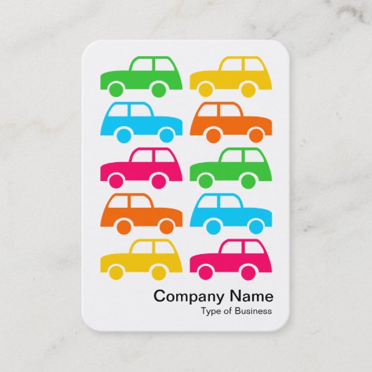 車カラフル両 名刺 (正面)