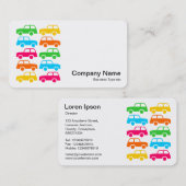 車カラフル両 名刺 (正面/裏面)