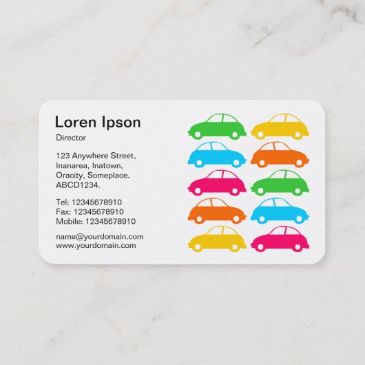 車カラフル02 名刺 (裏面)