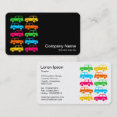 車カラフル（交互） 名刺 (正面/裏面)