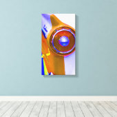 車クラシックのテールライトアポップ・アートのート キャンバスプリント (インサイチュ (ウッドフロア))