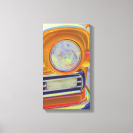 車クラシックのヘッドライトポップ・アートのアート キャンバスプリント