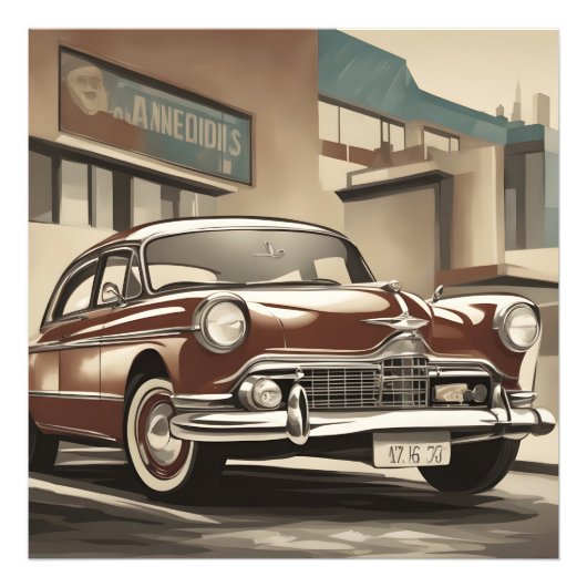 車クラシックのポスター フォトプリント            (正面)