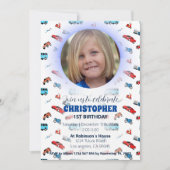 車クラシックの誕生日招待状 招待状 (正面)