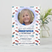 車クラシックの誕生日招待状 招待状 (スタンド正面)