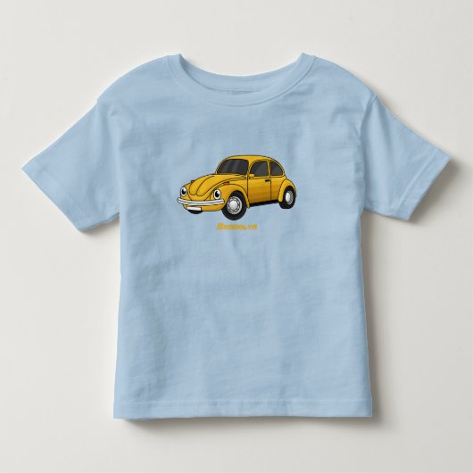 車クラシック漫画 トドラーTシャツ (正面)