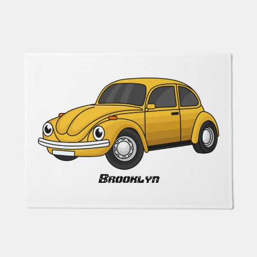 車クラシック漫画 ドアマット (正面)