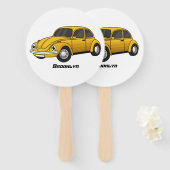 車クラシック漫画 ハンドファン (正面&裏面)