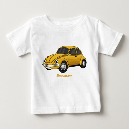 車クラシック漫画 ベビーTシャツ (正面)
