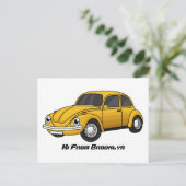 車クラシック漫画 ポストカード (スタンド正面)