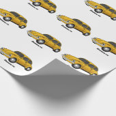 車クラシック漫画 ラッピングペーパー (角)