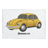 車クラシック漫画 枕カバー (裏面)