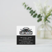 車クール洗いバブル車の名刺 スクエア名刺 (スタンド正面)