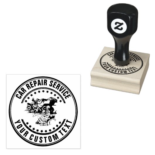車サービス修理ガレージオーナーヴィンテージカーカスタム ラバースタンプ (押印)
