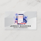 車サービス | ホイールレンチ | 整備士 名刺 (正面)