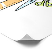 車ストップだ!工芸店が見える ポスター (角)