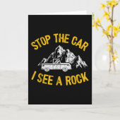 車ストップは岩石収集地学を見るおもしろい カード (黄色い花)