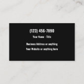 車テクールーマ車のの 名刺 (裏面)