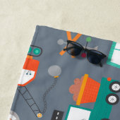 車トラックの子どもパタパーソナライズされたーン ビーチタオル (インサイチュ)