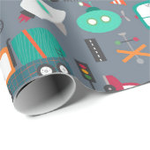 車トラック車キッズパターン ラッピングペーパー (ロールコーナー)