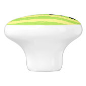 車トラック黄色の緑の水の色のストライプ セラミックノブ (側面)