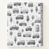 車パターン ノートブック (裏面)