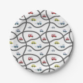 車パターン ペーパープレート (正面)