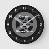 車パーソナライズされた輪タイヤ及びリム壁時計 ラウンド壁時計 (正面)