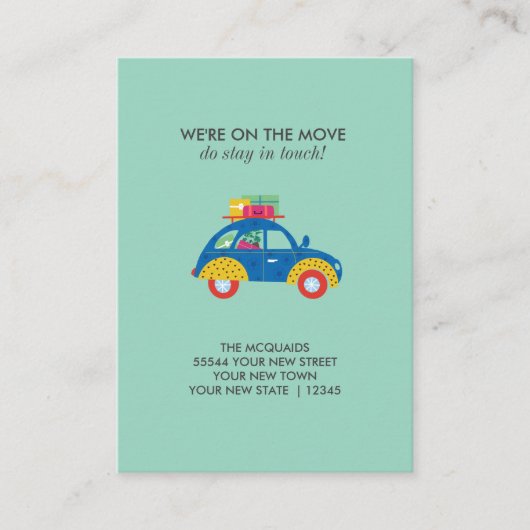 車ファンキーの移動案内 エンクロージャーカード (正面)