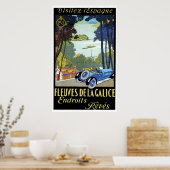 車フランスのの旅行広告 ポスター (キッチン)