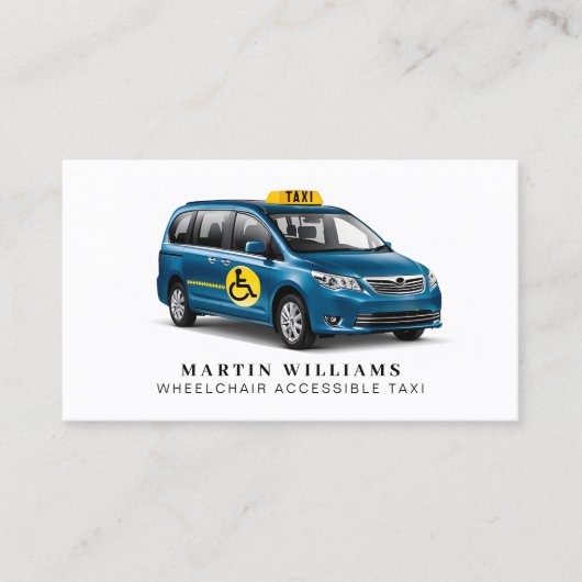 車モダンイス対応タクシー運転手 名刺 (正面)