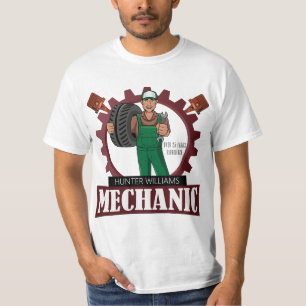 車モダン車の整備士プロフェッショナルパパ Tシャツ