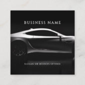 車モダン/車/自動車QRコードおよびソーシャルメディア スクエア名刺 (正面)