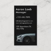 車モダン/車/自動車QRコードおよびソーシャルメディア 名刺 (正面)