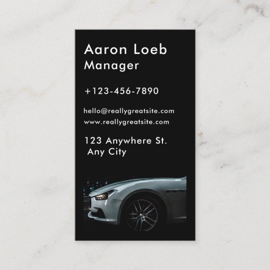 車モダン/車/自動車QRコードおよびソーシャルメディア 名刺 (正面)