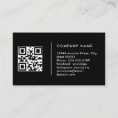 車モダン/車/自動車QRコードおよびソーシャルメディア 名刺 (裏面)