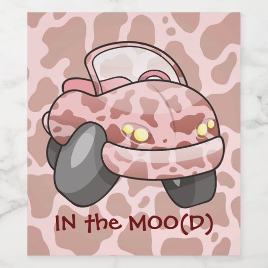 車モー ワインラベル (シングルラベル)