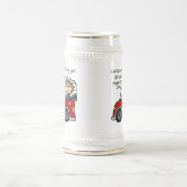 車ユーモアのある酔 ビールジョッキ (中央)