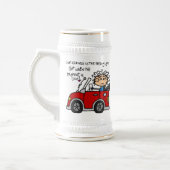 車ユーモアのある酔 ビールジョッキ (左)