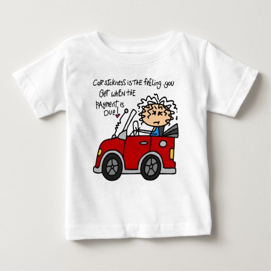 車ユーモアのある酔 ベビーTシャツ (正面)