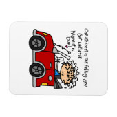 車ユーモアのある酔 マグネット (横)