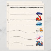 車両およびアストロノウト切削実践ワークシート (正面/裏面)